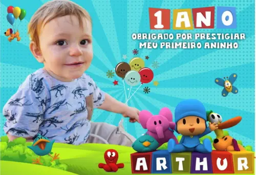 20 Foto Imã 10x15 - Foto Lembrança - Pocoyo