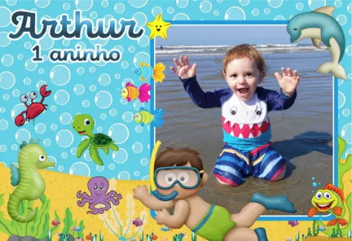 20 Foto Imã 10x15 - Fundo do Mar - Foto Lembrança
