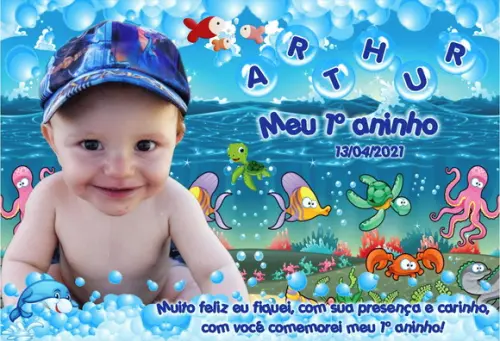 20 Foto Imã 10x15 - Fundo do Mar - Foto Lembrança