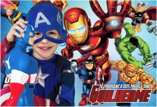 20 Foto Imã 10x15 - Heróis Avengers - Foto Lembrança