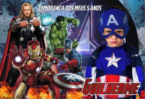 20 Foto Imã 10x15 - Heróis Avengers - Foto Lembrança