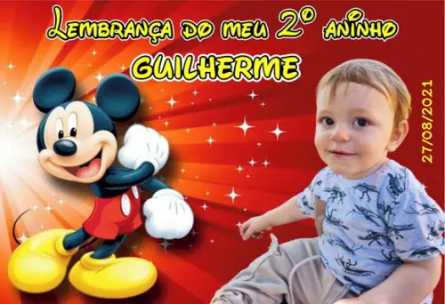 20 Foto Imã 10x15 - Mickey Foto Lembrança - Lembranças