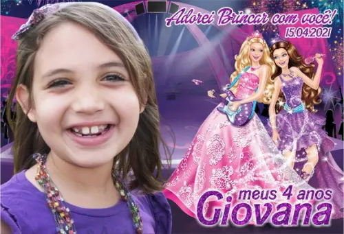 20 Foto Imã 10x15 Barbie - Lembranças