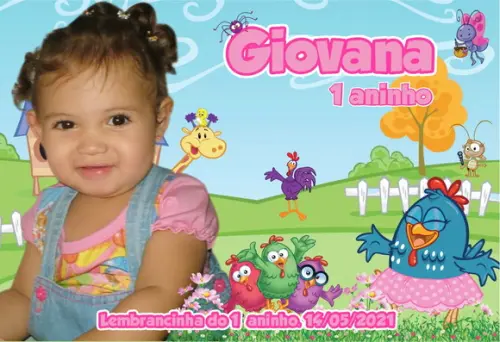 20 Foto Imã 10x15 Galinha Pintadinha - Foto Lembrança