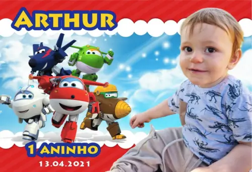 20 Foto Imã 10x15 Super Wings - Foto Lembrança - Lembranças