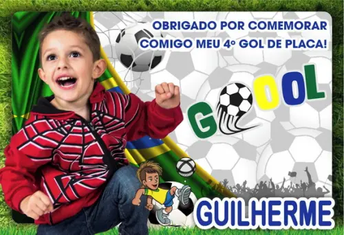 20 Foto Imã Futebol - 10x15 Foto Lembrança - Lembranças