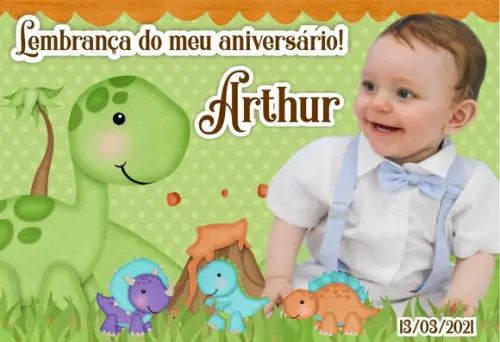 20 Foto Imã Lembrancinha - Dinossauros Baby