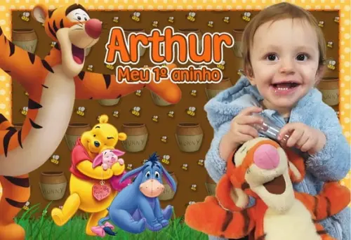 20 Foto Imã Lembrancinha Personalizada Ursinho Pooh