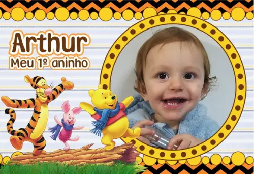 20 Foto Imã Lembrancinha Personalizada Ursinho Pooh