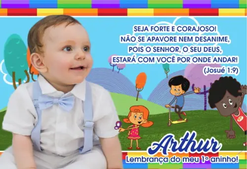 20 Foto Imã Personalizado - 3 palavrinhas Meninos