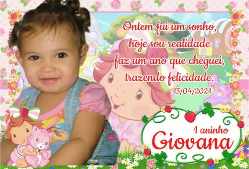 20 Foto Imã Personalizado - Moranguinho - Foto Lembrança