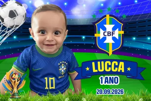 20 Foto Imã Personalizado - Seleção Brasil Copa