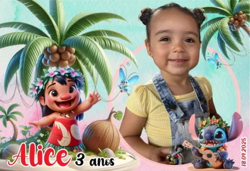 20 Foto Imã Personalizado Lilo e Stitch