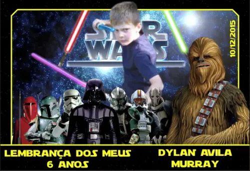 20 Foto Imã Star Wars- Foto Lembrança