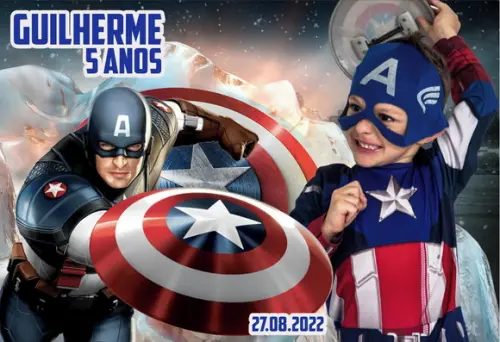 20 Foto Lembrancinha Personalizada - Capitão América