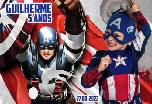 20 Foto Lembrancinha Personalizada - Capitão América