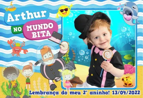 25 Foto Imã de Geladeira - Bita Fundo do Mar