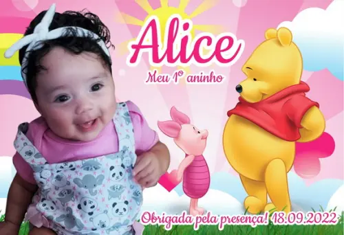 25 Foto Imã Lembrancinha Personalizada Ursinho Pooh