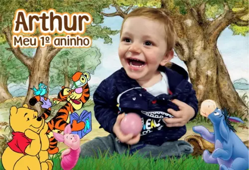 25 Foto Imã Lembrancinha Personalizada Ursinho Pooh