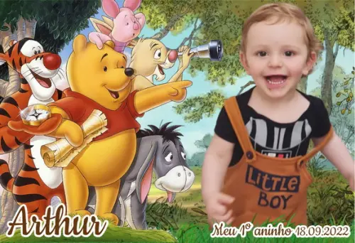 25 Foto Imã Lembrancinha Personalizada Ursinho Pooh