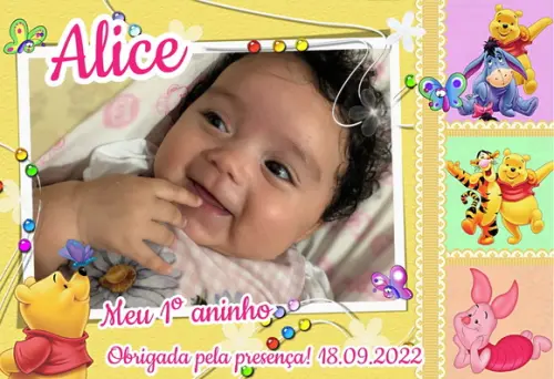 25 Foto Imã Lembrancinha Personalizada Ursinho Pooh