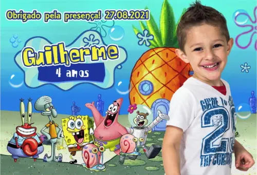 25 Foto Imã Personalizado - Bob Esponja