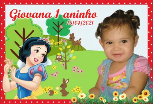 25 Foto Imã Personalizado - Branca de Neve - Foto Lembrança