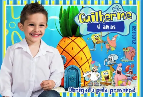 25 Foto Imã Personalizado - Bob Esponja