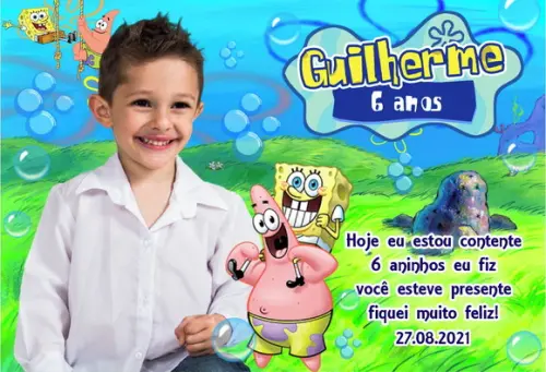 25 Foto Imã Personalizado - Bob Esponja