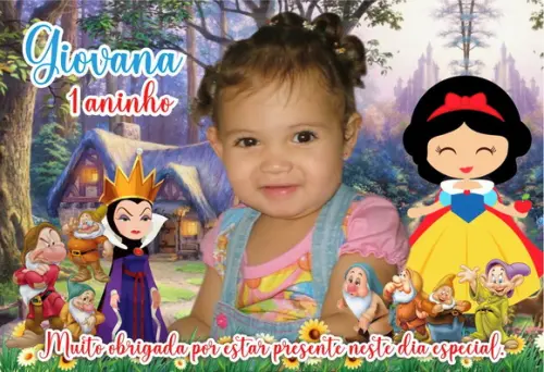 25 Foto Imã Personalizado - Branca de Neve - Foto Lembrança