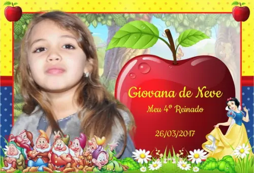 25 Foto Imã Personalizado - Branca de Neve - Foto Lembrança
