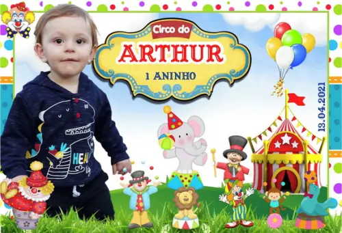 25 Foto Imã Personalizado - Circo - Foto Lembrança