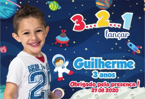 25 Foto Imã Personalizado - Lembranças Astronauta