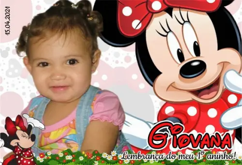 25 Foto Imã Personalizado - Minnie Vermelha Lembrancinha