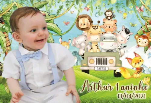 25 Foto Imã Personalizado - Safari Baby