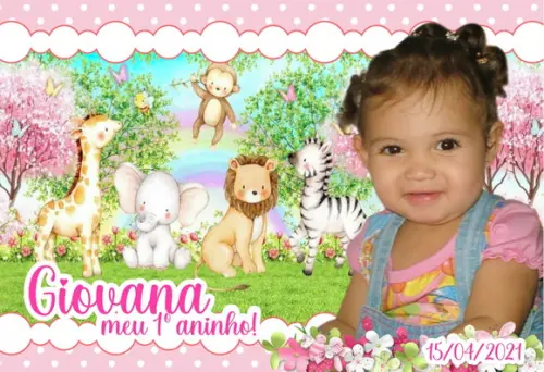 25 Foto Imã Personalizado - Safari Rosa