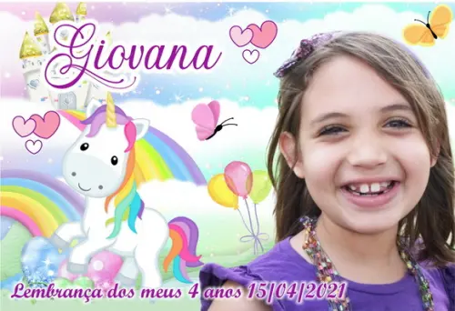 25 Foto Imã Personalizado - Unicórnio - Foto Lembrança