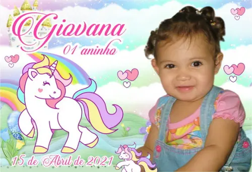 25 Foto Imã Personalizado - Unicórnio - Foto Lembrança