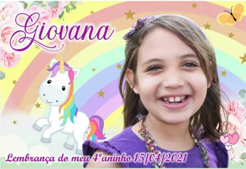 25 Foto Imã Personalizado - Unicórnio - Foto Lembrança