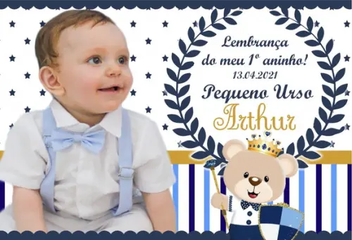 25 Foto Imã Personalizado - Urso Principe - Foto Lembrança