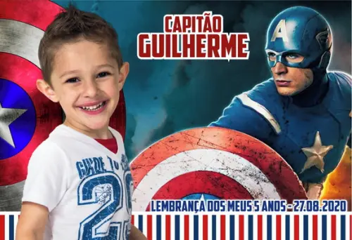 25 Foto Lembrancinha Personalizada - Capitão América