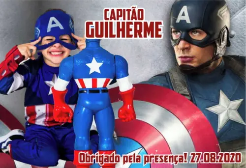 25 Foto Lembrancinha Personalizada - Capitão América