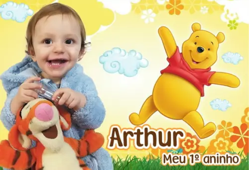 30 Foto Imã Lembrancinha Personalizada Ursinho Pooh
