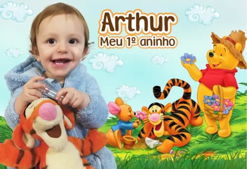 30 Foto Imã Lembrancinha Personalizada Ursinho Pooh