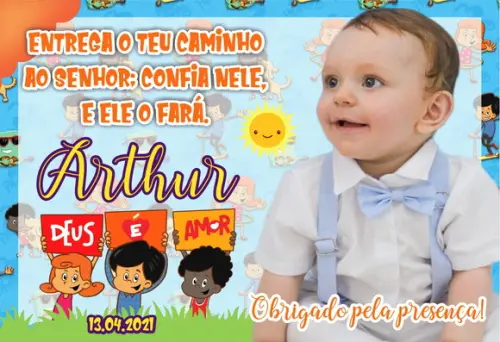 30 Foto Imã Personalizado - 3 palavrinhas Meninos