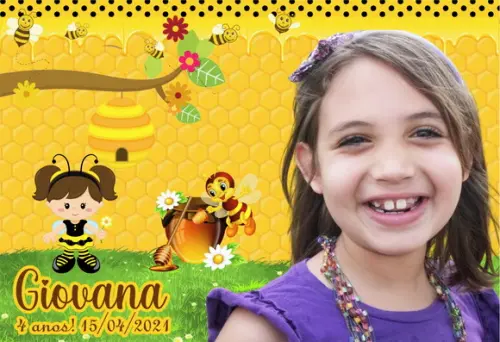 30 Foto Imã Personalizado - Abelhinhas