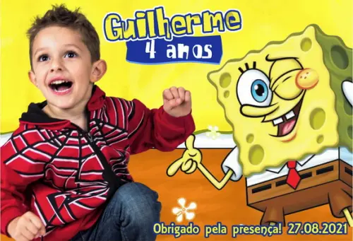 30 Foto Imã Personalizado - Bob Esponja