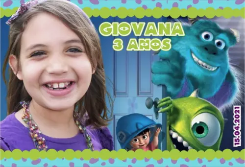 30 Foto Imã Personalizado - Foto Lembrança - Monstros SA