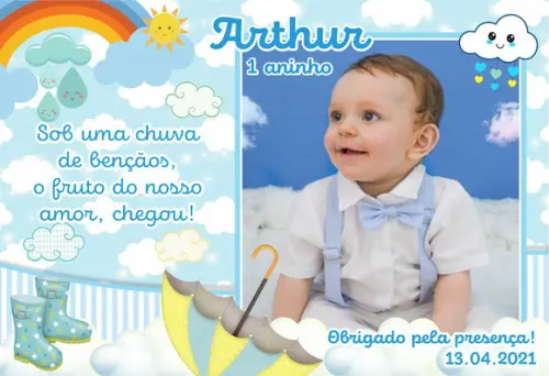 30 Foto Imã Personalizado - Chuva de Benção - Chuva de Amor