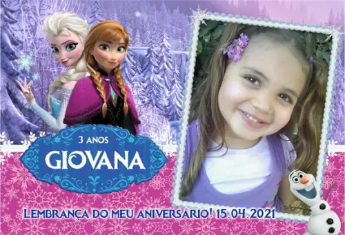 30 Foto Imã Personalizado - Frozen - Foto Lembrança